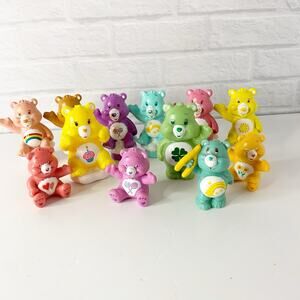 Vintage Care Bears Figure Lot Of 12 Collectible 1980s Cake Toppers PVC